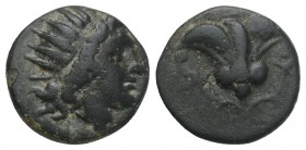 Greek
 Islands off Caria. Rhodos circa 188-84 BC. Bronze Æ 1.4gr 11.8mm