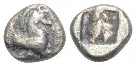 Greek 
MYSIA, Lampsakos. Circa 500-450 BC. AR Obol 0.8gr 8.1mm
Forepart of Pegasos right, both wings visible / Incuse square. Baldwin, Lampsakos, Seri...