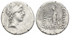 Greek Coins
KINGS OF CAPPADOCIA. Ariarathes VIII Eusebes Epiphanes (Circa 100-95 BC). 3.8gr 17.8mm
Drachm. Mint B (Eusebeia under Mt. Tauros). Dated R...