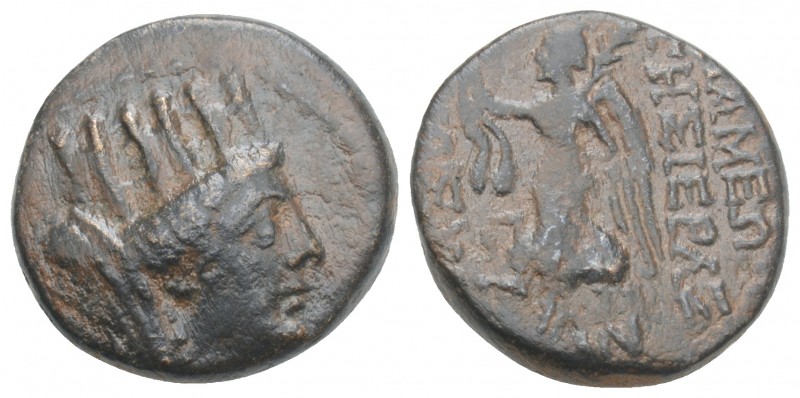 GREEK COINS 
SYRIA APAMEIA Bronze, 70-69. 4.7gr 16.8mm
Head of the Tyche n. R. w...