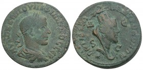 Roman Provincial 
SELEUCIS & PIERIA. Antioch. Philip I 'the Arab' (244-249). Ae 15.9gr 29.3mm
Obv: AYTOK K M IOYΛI ΦIΛIΠΠOC CEB.
Laureate, draped and ...