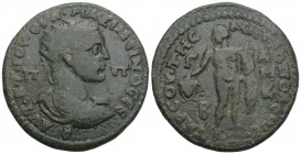 Roman Provincial
CILICIA. Tarsus. Maximinus I (AD 235-238). Æ 24.5gr. 36.4mm
 Radiate, draped, and cuirassed bust of Maximinus I right / Perseus stand...