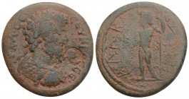 Roman Provincial
 Caria. Alabanda. Septimius Severus AD 193-211. Bronze Æ 9.3gr 27.6mm
AYT KAI Λ CE CЄVHP[O]C, laureate, draped and cuirassed bust rig...