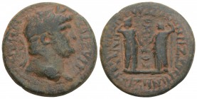 Roman Provincial
PHRYGIA. Laodicea ad Lycum. Nero (54-68). Ae. 9.5gr 25.6mm
Anto- Zenon, son of Zenon, magistrate. Homonoia issue with Smyrna.
Obv: NE...