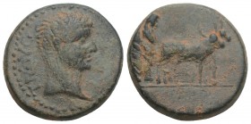 Roman Provincial
Macedon, Philippi. Tiberius. A.D. 14-37. AE 4.4gr 18.5mm