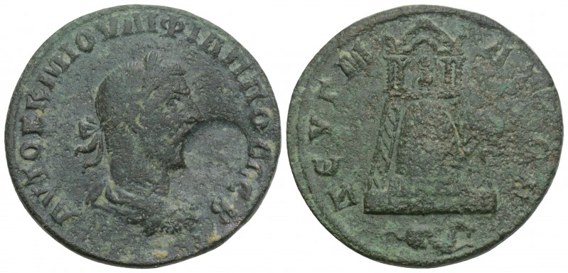 Roman Provincial 
Philip II Æ 30mm of Zeugma, Commagene. AD 247-249. 15.4gr. 29....