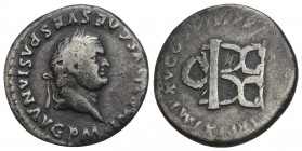 Roman Imperial 
Vespasian AD 69-79. Rome Denarius AR 3gr. 17.9mm