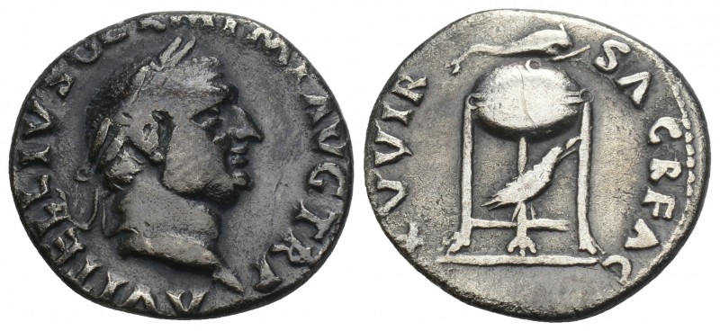 Roman Imperial Coins 
VITELLIUS (69). Denarius. Rome. 2.8gr. 18.3mm
Obv: A VITEL...