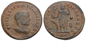 Roman Imperial Licinius II as Caesar Nicomedia, 317-320 AD. Æ follis 2.5GR 19.6MM
DN VAL LICIN LICINIVS NOB C laureate, draped and cuirassed bust righ...
