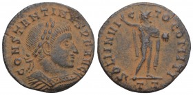 Roman Imperial
 Constantine I the Great AD 306-337. Struck AD 312-313. Ticinum Follis Æ 3.7gr 20.9 
CONSTANTINVS P F AVG, laureate, cuirassed bust of ...