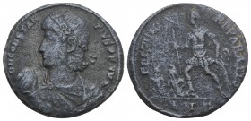 Roman Imperial
Constantius II BI Centenionalis Antioch, circa AD 348-350. 3.4gr 20.8mm
D N CONSTANTIVS P F AVG, pearl-diademed, draped and cuirassed b...