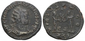 Roman Imperial
Numerian, as Augustus (AD 283-284). BI antoninianus. Antioch, 9th officina, ca. AD 284. 
3.3gr 19.9mm
IMP C M AVR NVMERIANVS P F AVG, r...