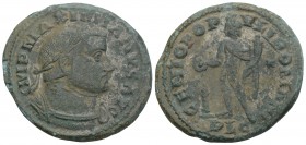 Roman Imperial 
Maximianus (286-305). Æ Follis. Lugdunum, 303-5. 8.4gr 29.1mm
Laureate and cuirassed bust r. R/ Genius standing l., holding patera ove...
