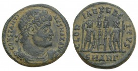 Roman Imperial 
Constantine I the Great AD 306-337. Antioch Follis Æ 2.7gr 17.9mm
CONSTANTINVS MAX AVG, rosette-diademed, draped and cuirassed bust ri...
