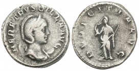 Roman Imperial
Herennia Etruscilla. Antoninianus. 249-251 AD. Rome. 5.2gr 22.5mm 
HER ETRVSCILLA AVG, draped, diademed bust right on crescent. Rev.: P...
