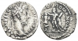 Roman Imperial 
Commodus AR Denarius. Rome, AD 191-192. 2.4gr 17.9mm
L AEL AVREL COMM AVG P FEL, laureate head to right / HERCVLI ROMANO AVG, Hercules...