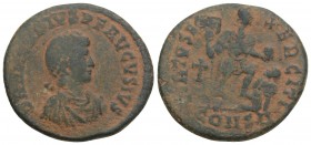 ROMAN IMPERIAL 
Arcadius Æ Constantinople, AD 383-388. 4.6gr 23.1mm
D N ARCADIVS P F AVGVSTVS, pearl-diademed, draped and cuirassed bust right / VIRTV...