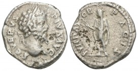 Roman Imperial
Septimius Severus. A.D. 193-211. AR denarius. Rome, A.D. 201. 3.6gr 18.5mm
SEVERVS AVG PART MAX, laureate head of Septimius Severus rig...