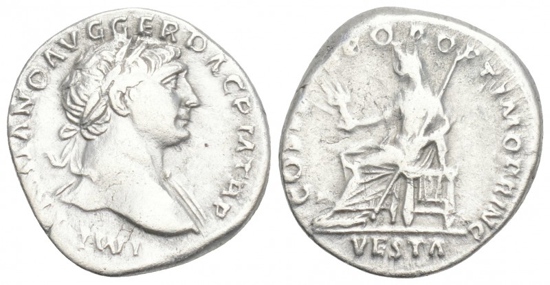 Roman Imperial
TRAJAN (98-117). Denarius. Rome. 3.2gr 18.7mm
Obv: IMP TRAIANO AV...