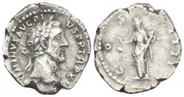 Roman Imperial
Antoninus Pius Denarius. Rome, AD 138-161. 3.1gr 19.8mm