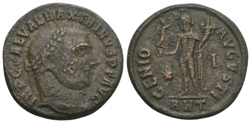 Roman Imperial 
Galerius Æ Nummus. Antioch, AD 311-312. 5gr 20.8mm
 IMP C GAL VA...