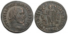 Roman Imperial Coins
 LICINIUS I (308-324). Follis. Alexandria. 3.3gr. 20.3mm
Obv: IMP C VAL LICIN LICINIVS P F AVG. Laureate head right. Rev: IOVI CO...