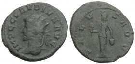 Roman Imperial
 Claudius Gothicus AD 268-270. Antioch Antoninianus Æ 3.5gr. 21.8mm
IMP C CLAVDIVS AVG, radiate head left / SALVS AVG, Isis standing le...