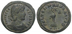 Roman Imperial Coins 
CONSTANS (337-350). Ae. Antioch. 2.2gr. 18.6mm
Obv: D N CONSTANS P F AVG. Diademed, draped and cuirassed bust right. Rev: FEL TE...