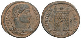 Roman Imperial 
Constantine I the Great AD 306-337. Struck AD 329-330. Antioch Follis Æ 2.5gr. 20mm
CONSTANTINVS MAX AVG, rosette-diademed, draped and...