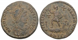 Roman Imperial 
Theodosius I AD 379-395. Antioch Follis Æ 4.9gr.22.1mm