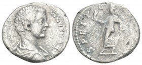 Roman Imperial
Caracalla AD 196 AR denarius 3gr 18.1mm
M AVR ANTONINVS CAES
 Bust of Caracalla, bare-headed, draped, cuirassed, right
Spes, draped, ad...