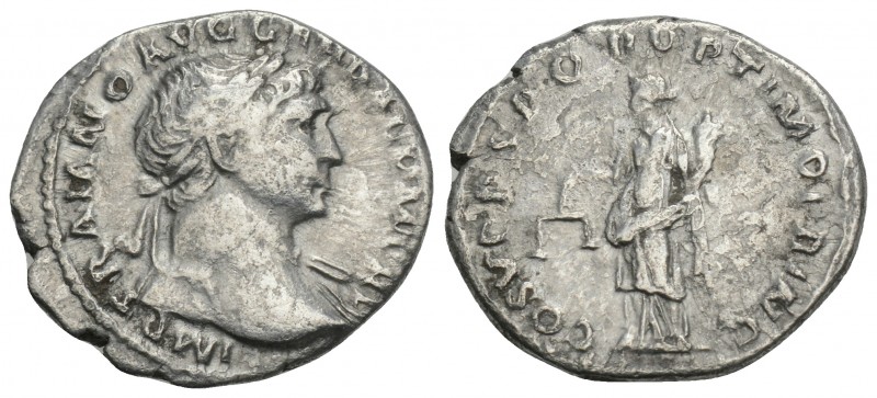 Roman Imperial
Trajan AD 98-117. Rome Denarius AR 3.1gr 20mm
IMP TRAIANO AVG GER...