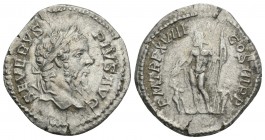 Roman Imperial
Septimius Severus-193-211 Denarius Rome 210. 3gr. 19.9mm
 SEVERVS PIVS AVG, laurel bust on the right. PM TRP XVIII COS III PP, Jupiter ...