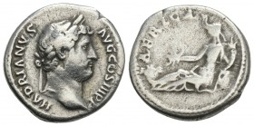 Roman Imperial
Hadrian. A.D. 117-138. AR denarius. Rome, ca. A.D. 134-138. 3gr 17.8mm
HADRIANVS AVG COS III P P, laureate head of Hadrian right / AFRI...