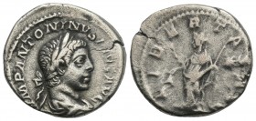Roman Imperial
Elagabalus Denarius (218-222 AD). AR Denarius , Rome 3.5gr 19.1mm
Obv. IMP ANTONINVS PIVS AVG, Laureate and draped bust right, horned. ...