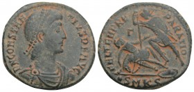 Roman Imperial 
Constantius II BI Centenionalis. Cyzicus, AD 351-354. 5.1.gr 23.4mm
D N CONSTANTIVS P F AVG, pearl-diademed, draped and cuirassed bust...