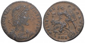 Roman Imperial
Constantius II. A.D. 337-361. AE centenionalis. Antiochia mint, struck A.D. 351-354. 5.6gr 23.2mm
D N CONSTANTIVS P F AVG, pearl-diadem...