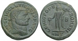 Roman Imperial Diocletian AD 284-305. Struck AD 300-301. Antioch Follis Æ 9.9gr 27mm
IMP C DIOCLETIANVS P F AVG, laureate head right / GENIO POPVLI RO...