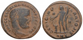 ROMAN IMPERIAL
Galerius Maximianus, 305-311. Nummus / Follis, c. 305. Antioch. 6.1GR 23.2MM
Bust with L. to r. IMP C GAL VAL MAXIMIANVS PF AVG Rv. GEN...