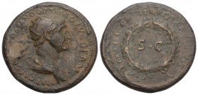 Roman Imperial
Trajan Æ As. Struck for circulation in the East. Rome, AD 116. 9.4gr 25.1mm
IMP CAES NER TRAIANO OPTIMO AVG GERM, radiate and draped bu...