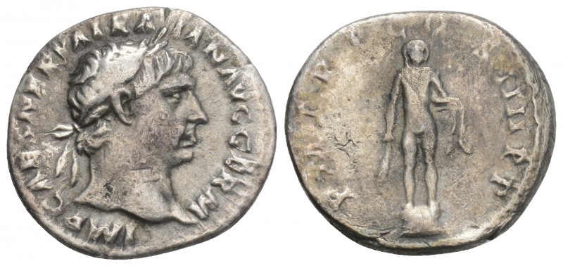 Roman Imperial 
 TRAJAN (98-117). Denarius. Rome. 2.8gr 18.7mm
Obv: IMP CAES NER...