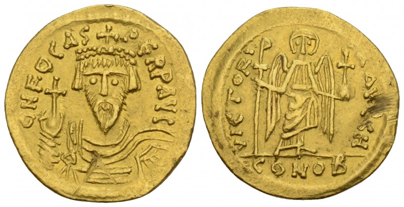 Byzantine
Phocas, 602-610. Solidus Constantinopolis, 603-607. 4.35gr. 21.5mm
 o ...