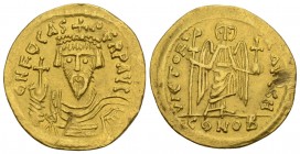 Byzantine
Phocas, 602-610. Solidus Constantinopolis, 603-607. 4.35gr. 21.5mm
 o N FOCAS PЄRP AVG Draped and cuirassed bust of Phocas facing, wearing c...