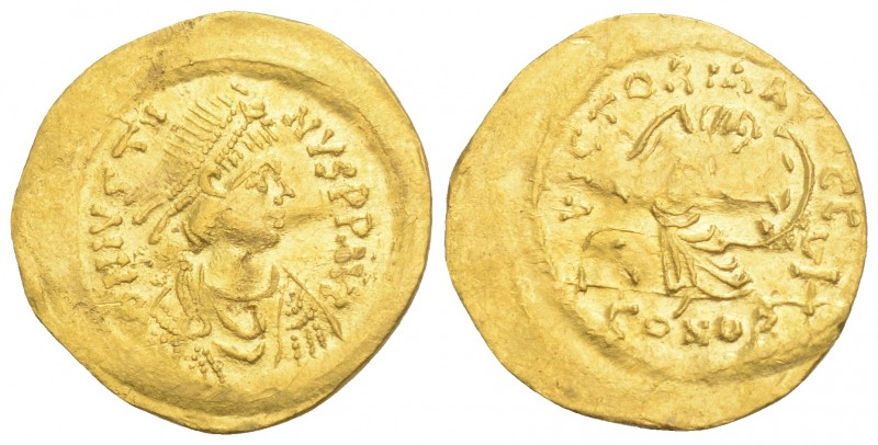 Byzantine
 Justinian I. 527-565. AV Semissis. Constantinople mint. Struck 527-55...