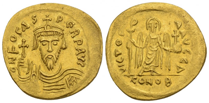 Byzantine
Focas. 602-610 AD. Solidus, . Constantinople, c. 603 AD. 4.5gr 21.7mm
...
