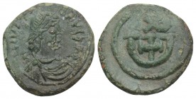 Byzantine
Justinian I (527-565). Æ 5 Nummi. Theoupolis (Antioch), 529-539. 2gr 16.5mm