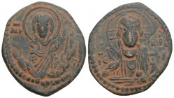 Byzantine 
Romanus IV Diogenes AD 1068-1071. Constantinople Anonymous Follis Æ 5.7gr 28.8mm
 IC-[XC] to left and right of bust of Christ, nimbate, fac...