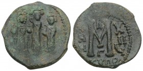 Byzantine
Heraclius. 610-641. Æ Follis dated RY 17 (626/7), but with Theopolis (Antioch) mint signature 5.5gr. 23.5mm
 (out of operation since circa 6...