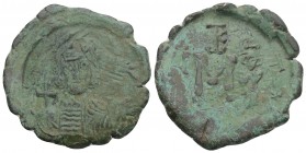 Byzantine 
Constantine IV Pogonatus (?)AD 668-685. Struck AD 674-681. Syracuse Follis or 40 Nummi 
Æ 4.9gr. 25mm