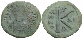 Byzantine
JUSTINIAN I. 527-565 AD. Æ Half Follis 10.3gr. 30.8mm